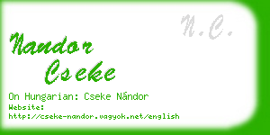 nandor cseke business card